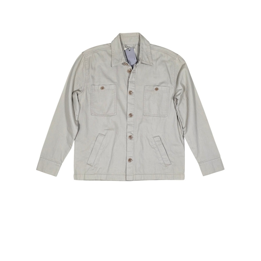 Folk Light Gray Shirt Jacket
